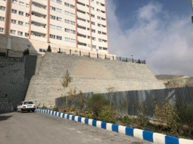 تثبیت دیواره ها و احداث دیوار خاک مسلح پروژه ۱۶۸ واحدی پردیس